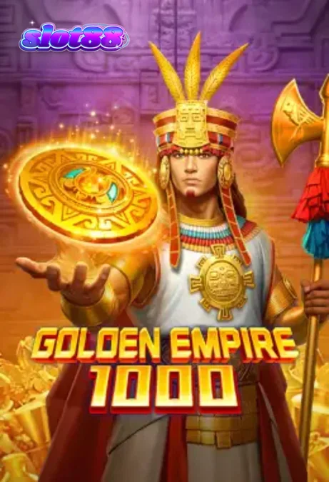 Tampilan visual slot Golden Empire 1000 dengan tema piramida dan artefak emas.