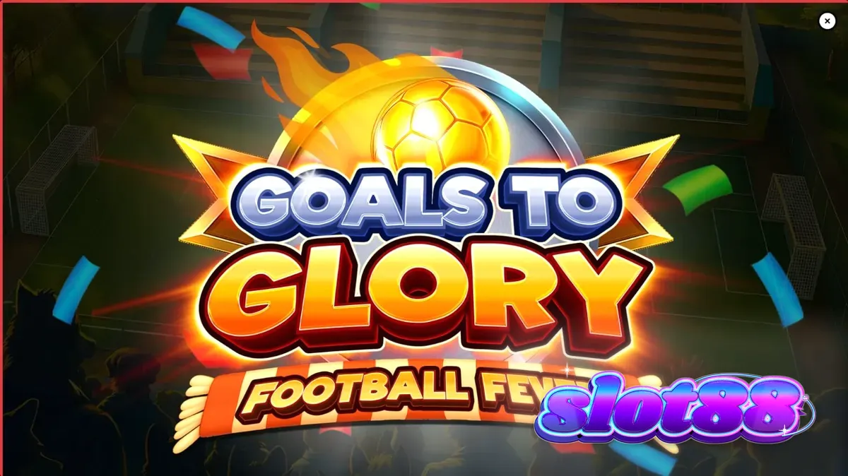 Tampilan antarmuka seluler slot Goals to Glory Football Fever dengan karakter hewan atletis.